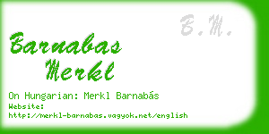barnabas merkl business card