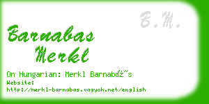 barnabas merkl business card